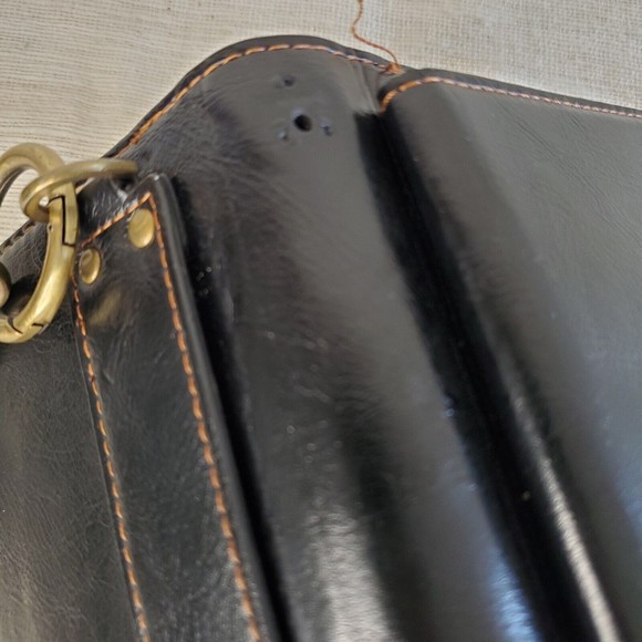 Pola | Women's Black Multi-function Leather Wallet Cell Case 7" x 3.5" - Picture 7 of 9